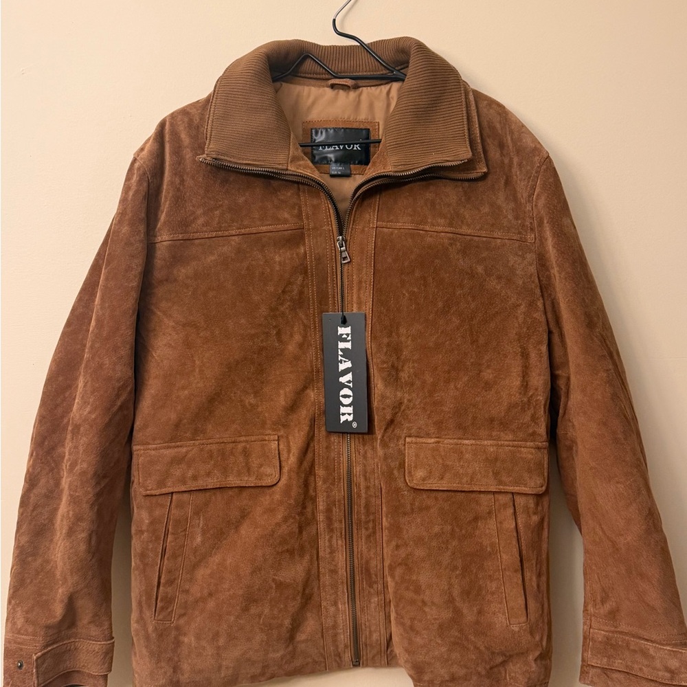 FLAVOR Brown Suede Jacket
